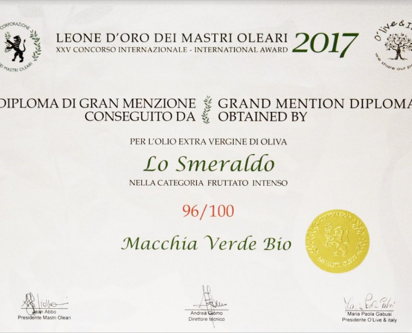 olivenöl auszeichnung leone d'oro 2
